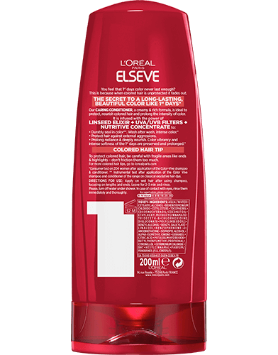 Conditioner Elseve Color Vive Packshot Back